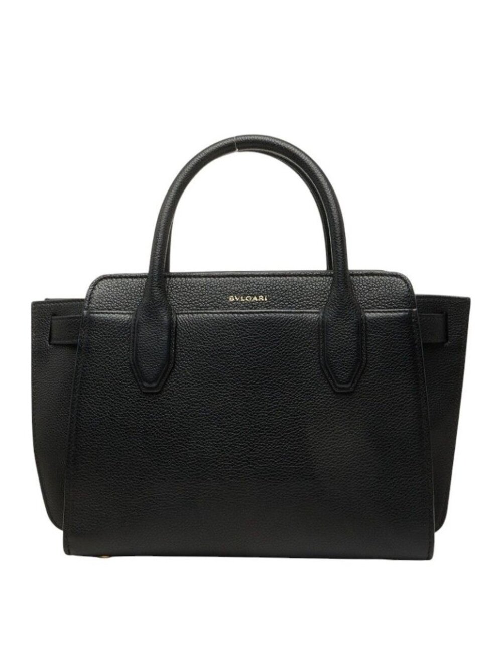 Bvlgari Alba 2-Way Shoulder Bag Black Leather